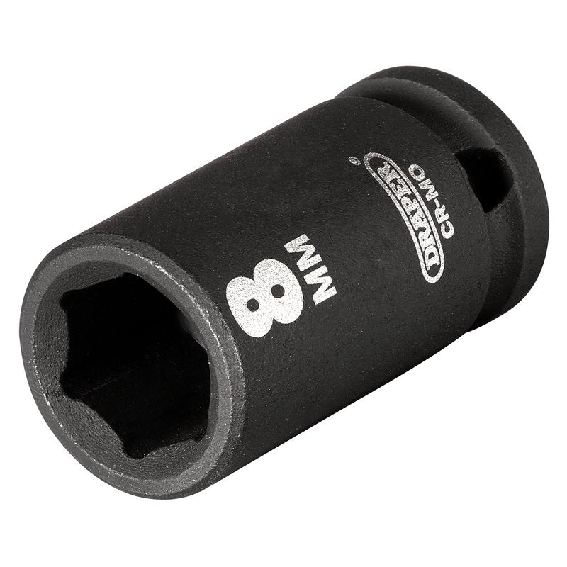 Draper HI-TORQ® 6 Point Impact Socket, 1/4" Sq. Dr., 8mm