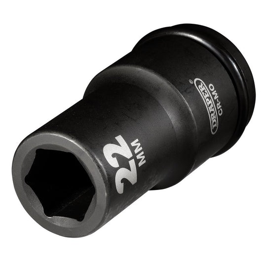 Draper Hi-TORQ® Deep Impact Socket, 3/4" Sq. Dr., 22mm