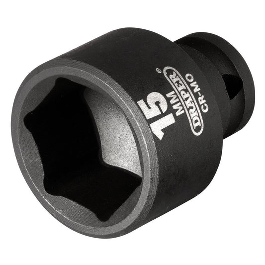 Draper HI-TORQ® 6 Point Impact Socket, 1/4" Sq. Dr., 15mm