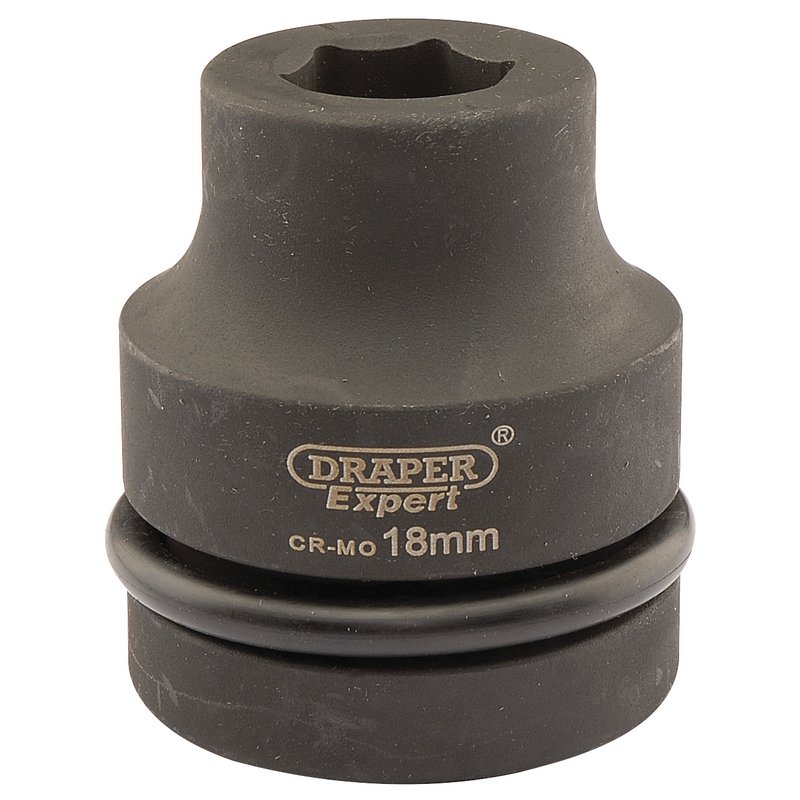 Draper Expert HI-TORQ® 6 Point Impact Socket, 1" Sq. Dr., 18mm