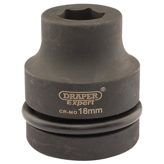 Draper Expert HI-TORQ® 6 Point Impact Socket, 1" Sq. Dr., 18mm
