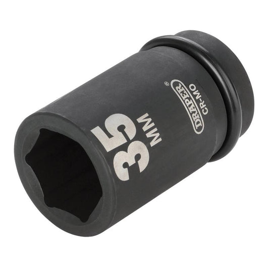 Draper HI-TORQ® 6 Point Deep Impact Socket, 1" Sq. Dr., 35mm