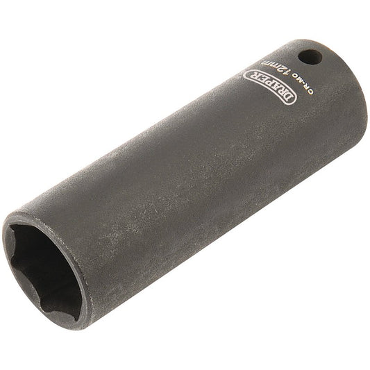 Draper HI-TORQ® 6 Point Deep Impact Socket, 1/4" Sq. Dr., 12mm