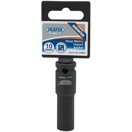 Draper HI-TORQ® 6 Point Deep Impact Socket, 3/8" Sq. Dr., 10mm