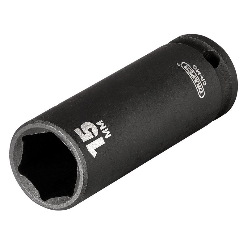 Draper HI-TORQ® 6 Point Deep Impact Socket, 3/8" Sq. Dr., 15mm