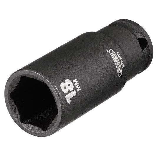 Draper HI-TORQ® 6 Point Deep Impact Socket, 3/8" Sq. Dr., 18mm