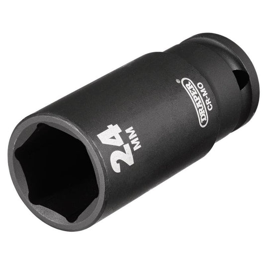 Draper HI-TORQ® Deep Impact Socket, 1/2" Sq. Dr., 24mm