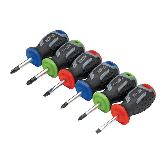 Stubby Soft Grip Screwdriver Set (6 Piece)