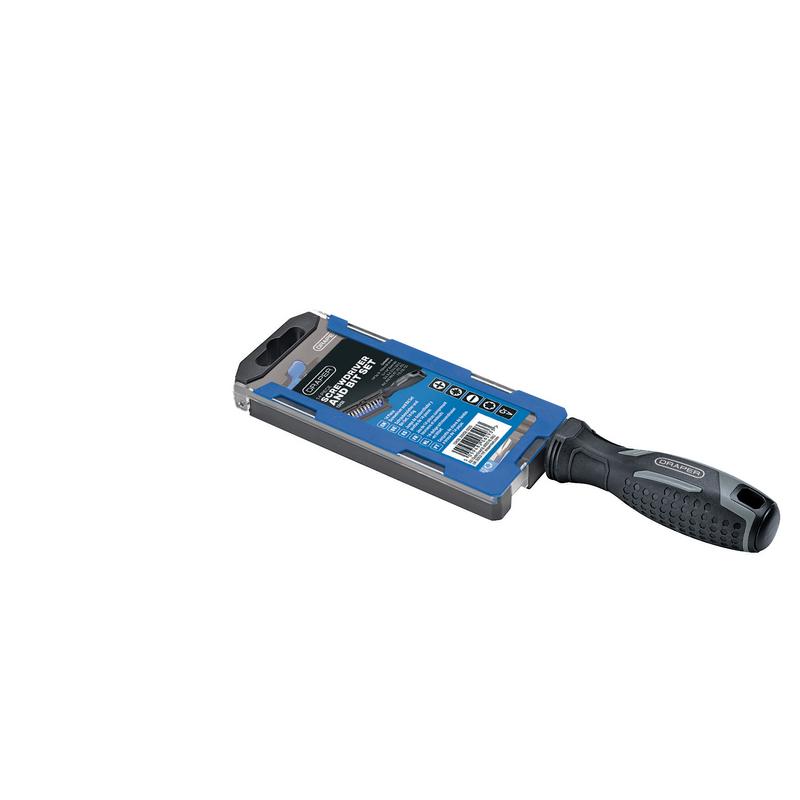 Soft Grip Magnetic Screwdriver and Bit Set, 1/4" x 100mm (14 Piece)