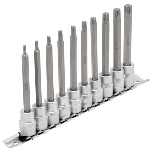 Draper Expert TX-STAR® Socket Bit Set, 3/8" Sq. Dr., 100mm (10 Piece)