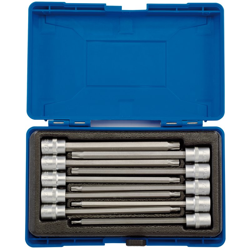 Draper Expert TX-STAR® Long Socket Bit Set, 3/8" Sq. Dr., 150mm (10 Piece)