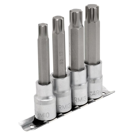 Draper Expert Ribe® Socket Bit Set, 1/2" Sq. Dr. (4 Piece)