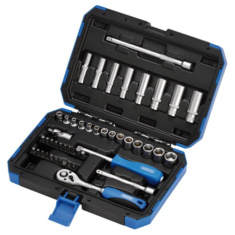Metric Socket Set, 1/4" Sq. Dr. (47 Piece)