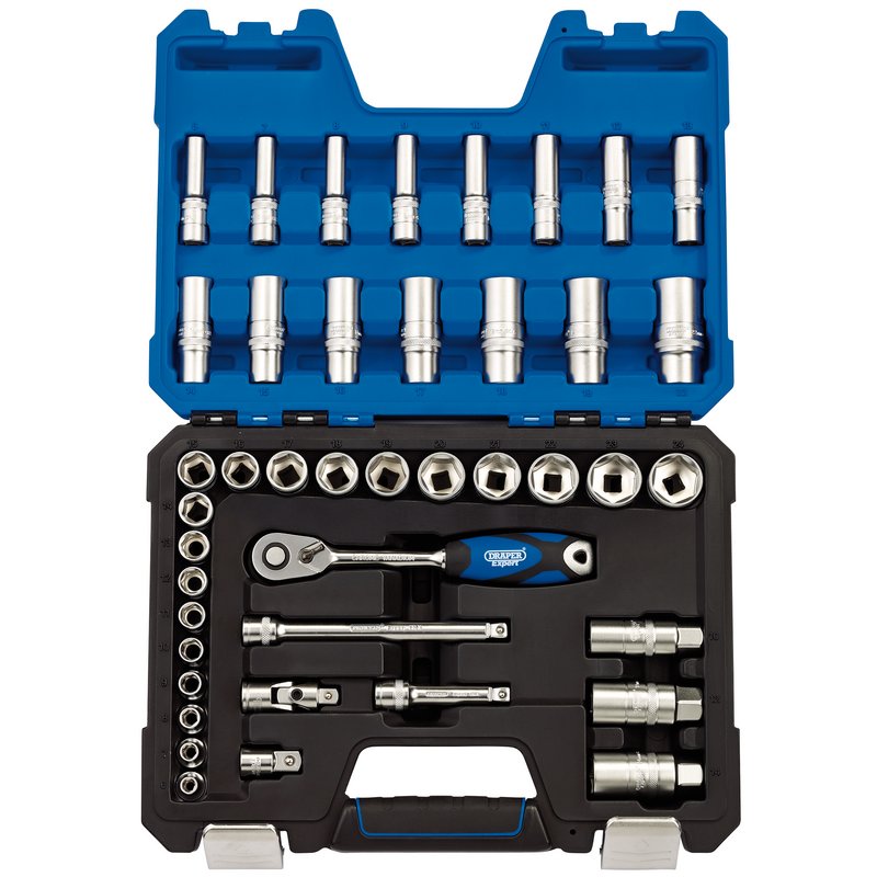 Draper Expert Metric Socket Set, 3/8" Sq. Dr. (42 Piece)