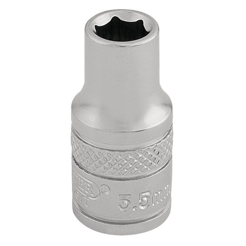 Draper Expert Socket, 1/4" Sq. Dr., 5.5mm
