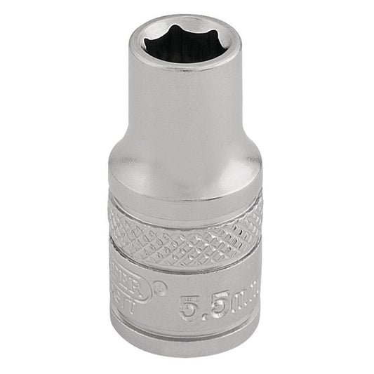 Draper Expert Socket, 1/4" Sq. Dr., 5.5mm