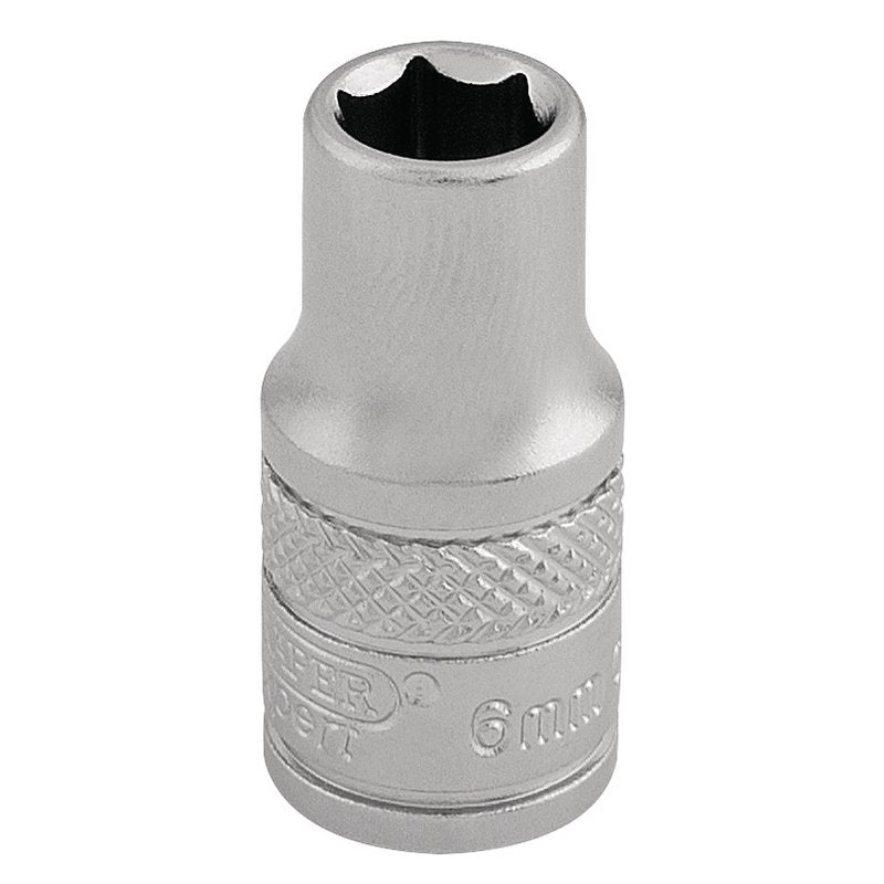 Draper Expert Socket, 1/4" Sq. Dr., 6mm