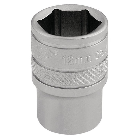 Draper Expert Socket, 1/4" Sq. Dr., 12mm
