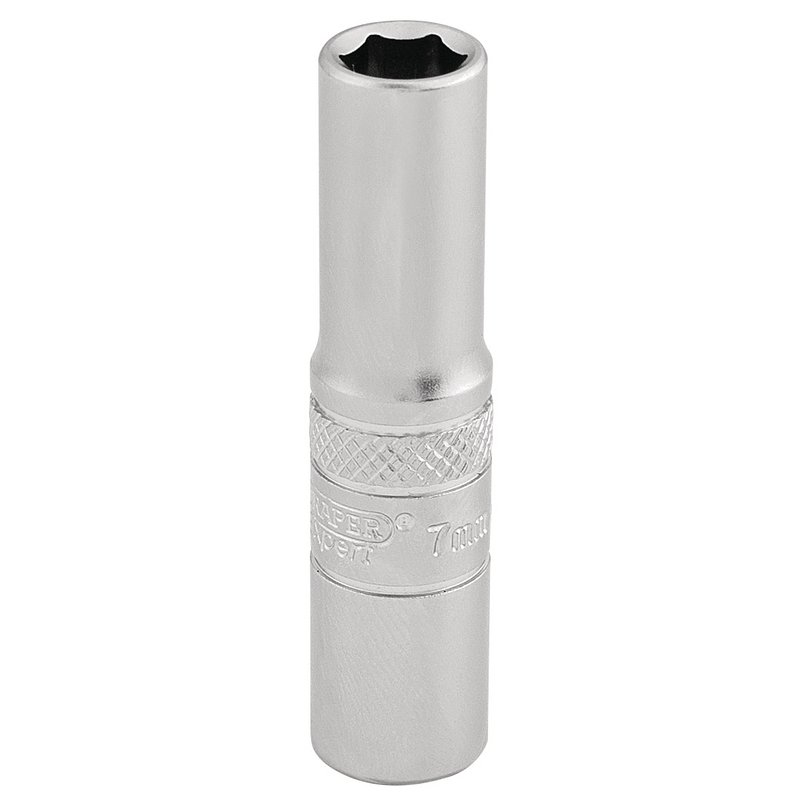 Draper Expert 6 Point Deep Socket, 1/4" Sq. Dr., 7mm