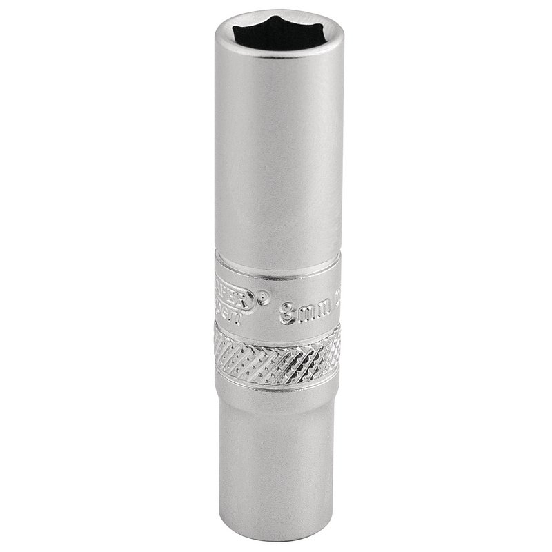 Draper Expert 6 Point Deep Socket, 1/4" Sq. Dr., 8mm