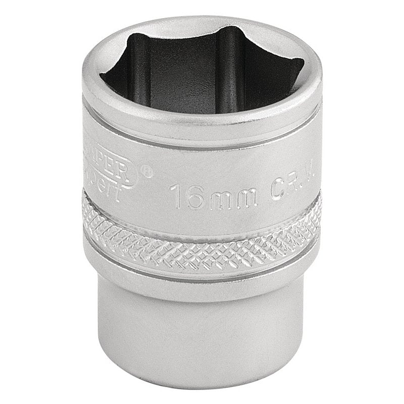 Draper Expert 6 Point Metric Socket, 3/8" Sq. Dr., 16mm