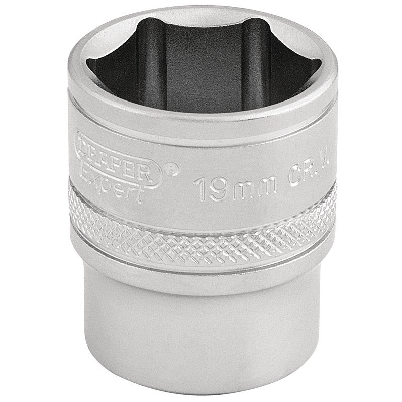 Draper Expert 6 Point Metric Socket, 3/8" Sq. Dr., 19mm