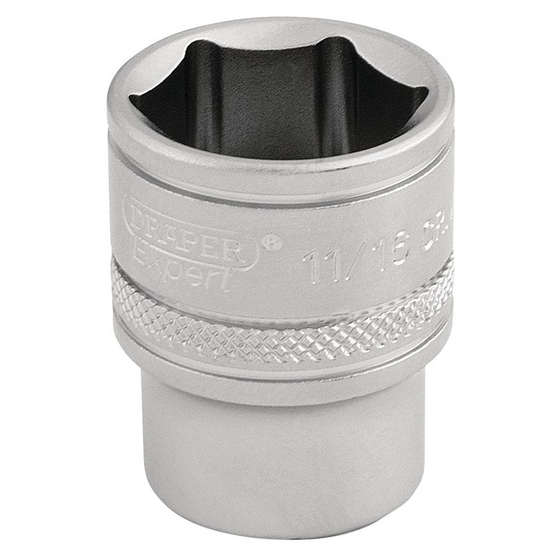 Draper Expert 6 Point Imperial Socket, 3/8" Sq. Dr., 11/16"