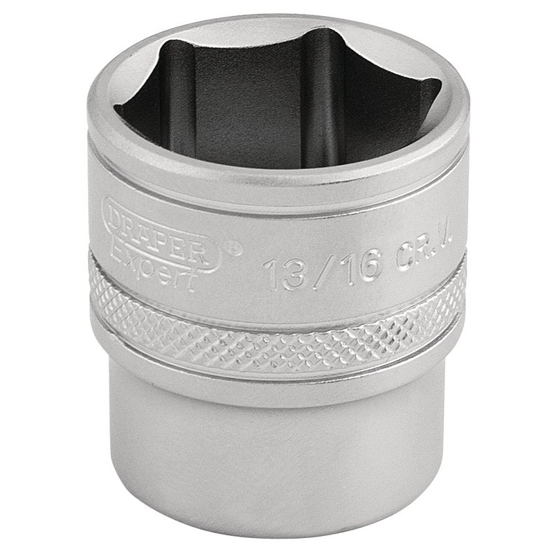 Draper Expert 6 Point Imperial Socket, 3/8" Sq. Dr., 13/16"