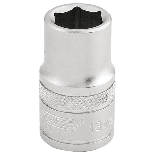 Draper Expert 6 Point Metric Socket, 1/2" Sq. Dr., 13mm