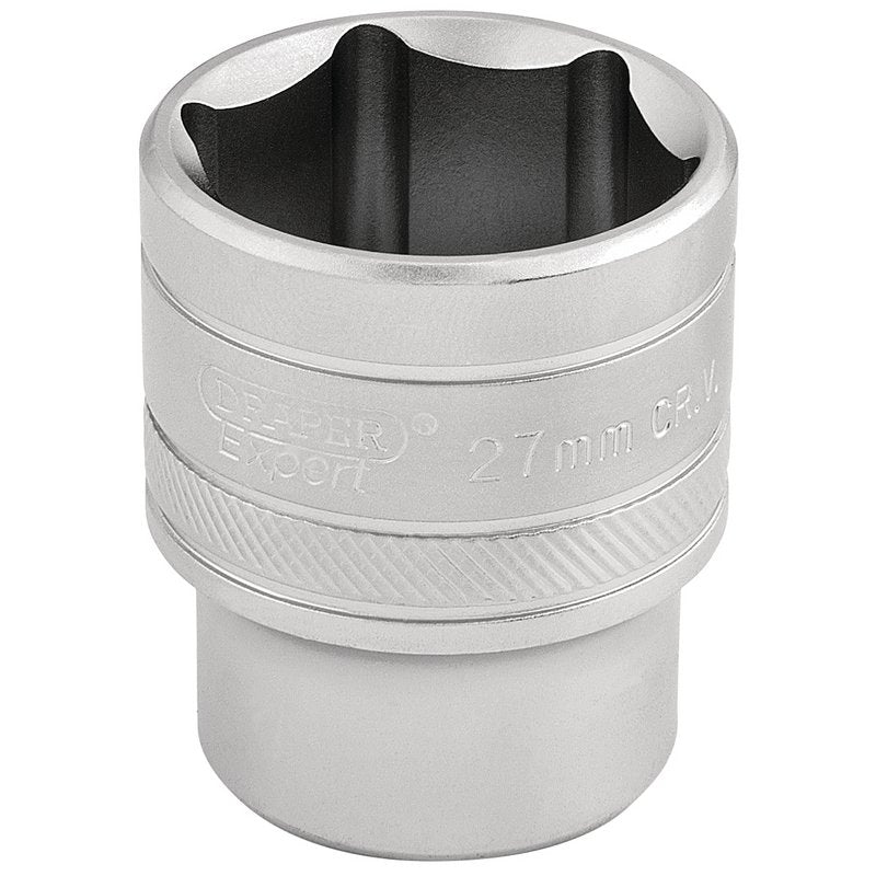 Draper Expert 6 Point Metric Socket, 1/2" Sq. Dr., 27mm