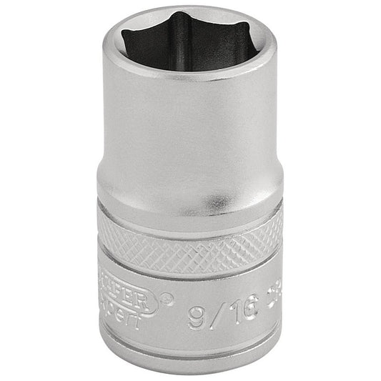 Draper Expert 6 Point Imperial Socket, 1/2" Sq. Dr., 9/16"