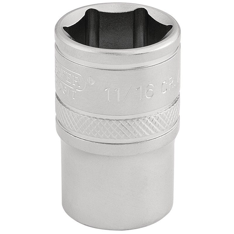 Draper Expert 6 Point Imperial Socket, 1/2" Sq. Dr., 11/16"