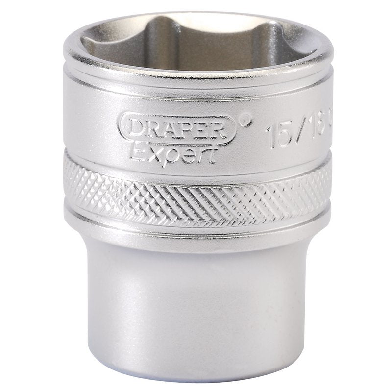 Draper Expert 6 Point Imperial Socket, 1/2" Sq. Dr., 15/16"