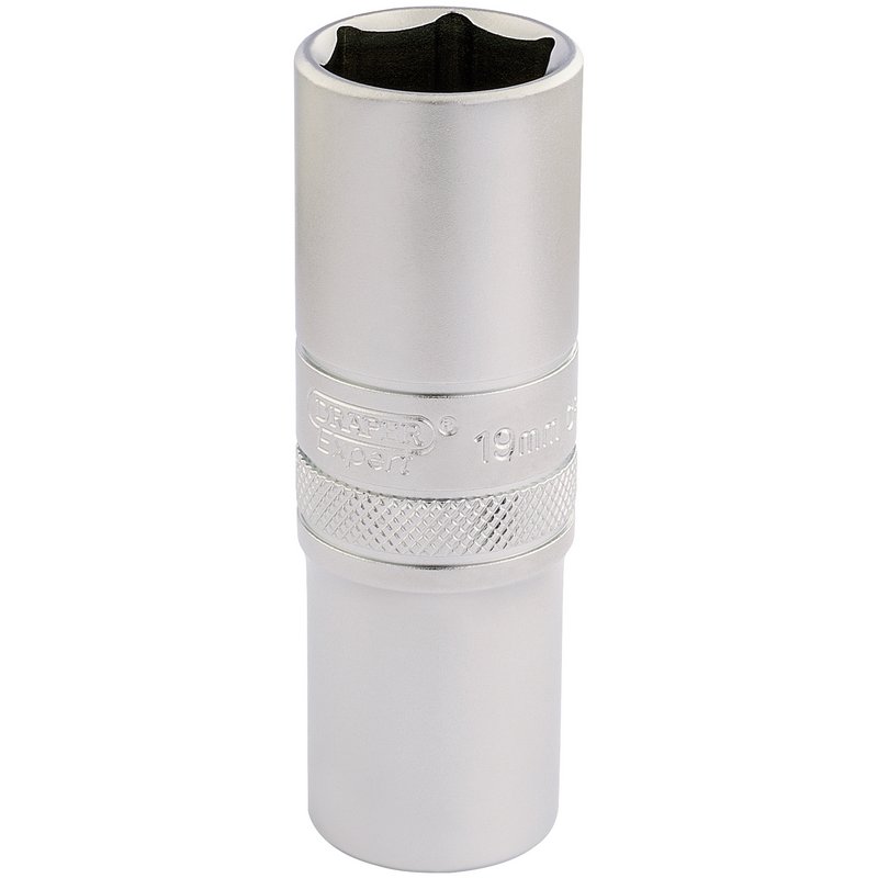 Draper Expert 6 Point Metric Deep Socket, 1/2" Sq. Dr., 19mm
