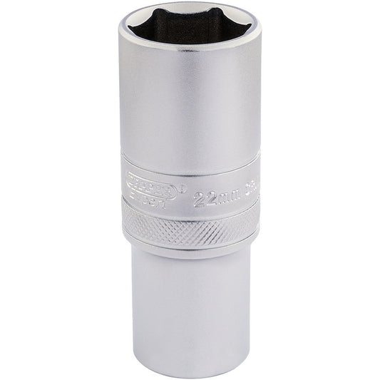 Draper Expert 6 Point Metric Deep Socket, 1/2" Sq. Dr., 22mm