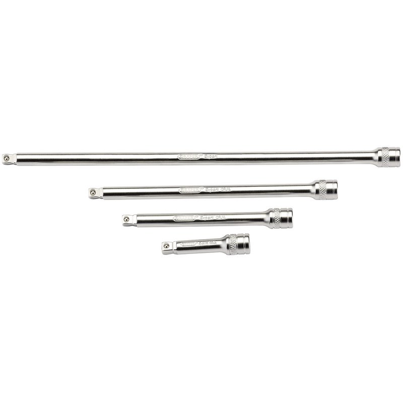 Draper Expert Wobble Extension Bar Set, 1/4" Sq. Dr., Micro Satin Chrome (4 Piece)