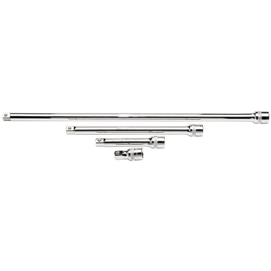Draper Expert Extension Bar Set, 1/2" Sq. Dr., Polished Chrome (4 Piece)