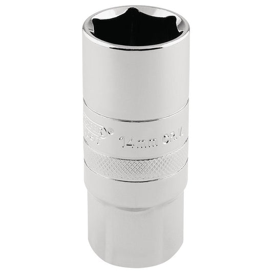 Draper Expert 14mm Thread 6 Point Spark Plug Socket, 1/2" Sq. Dr., 21mm