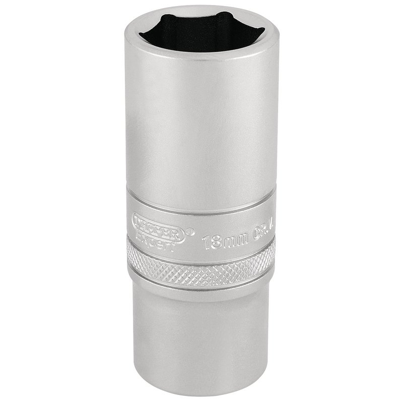 Draper Expert HI-TORQ® 6 Point Deep Socket, 3/8" Sq. Dr., 18mm
