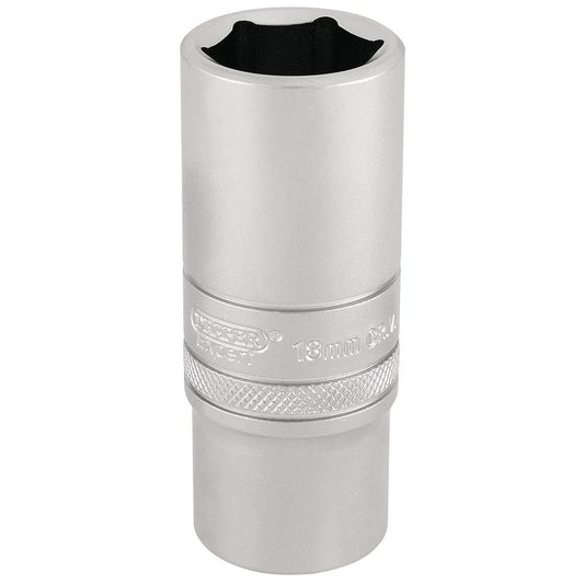 Draper Expert HI-TORQ® 6 Point Deep Socket, 3/8" Sq. Dr., 18mm