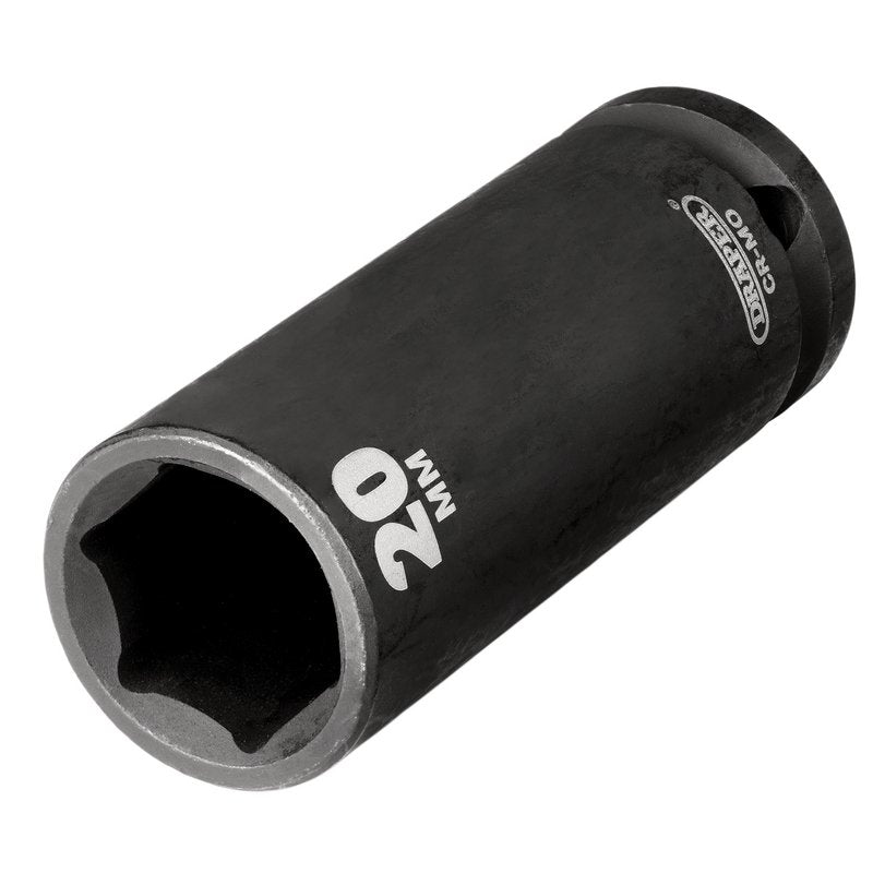 Draper Hi-TORQ® Deep Impact Socket, 1/2" Sq. Dr., 20mm