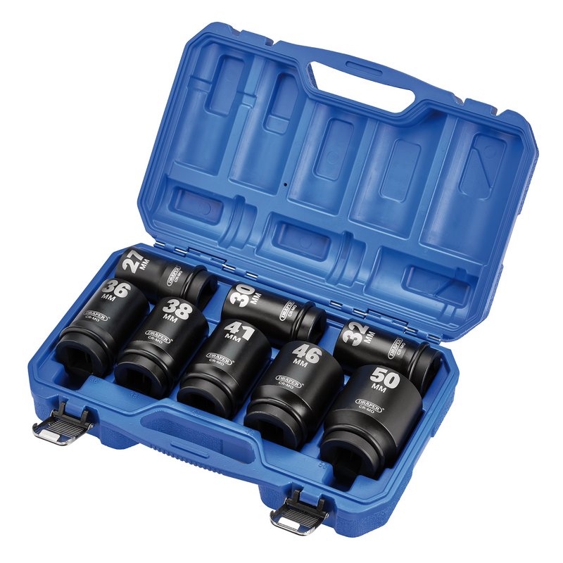 Draper HI-TORQ® Metric Deep Impact Socket Set, 1" Sq. Dr. (8 Piece)