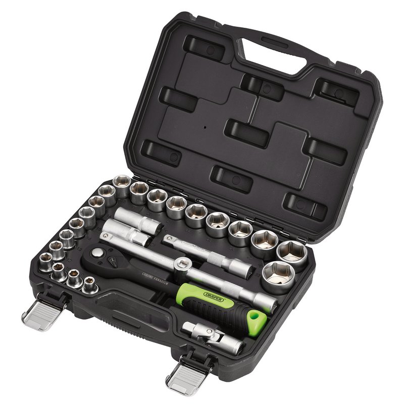Draper HI-TORQ® Metric Socket Set, 1/2" Sq. Dr. (27 Piece)