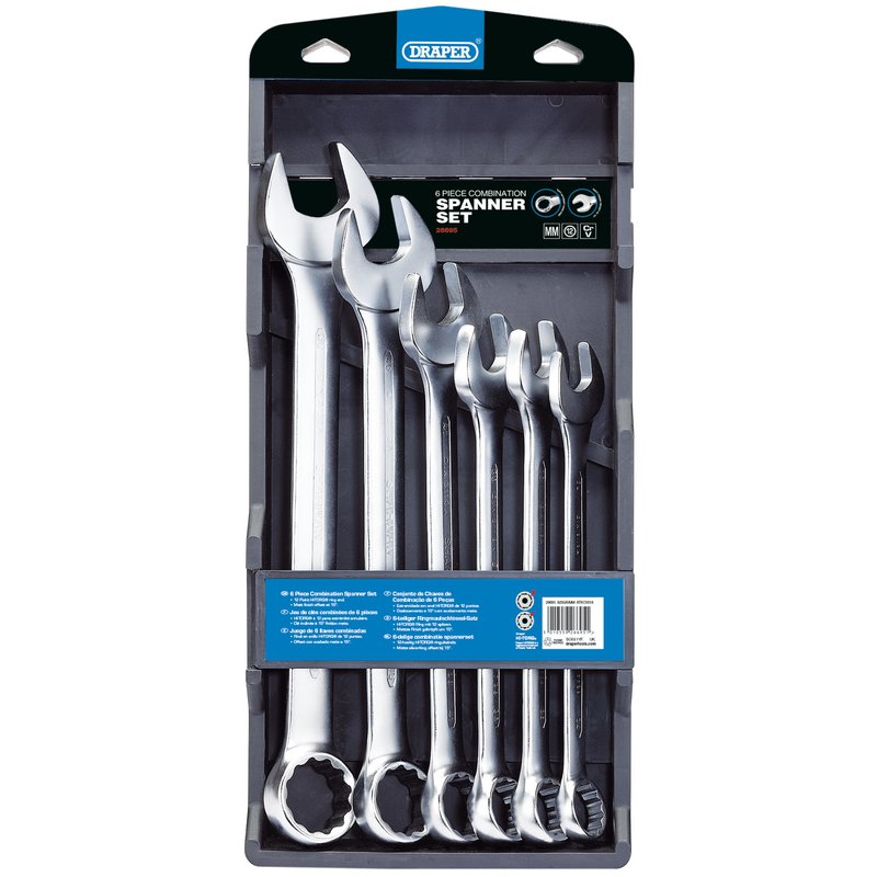 Draper Draper HI-TORQ® Metric Combination Spanner Set (6 Piece)