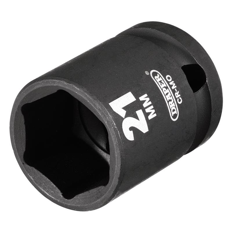 Draper HI-TORQ® Impact Socket, 1/2" Sq. Dr., 21mm