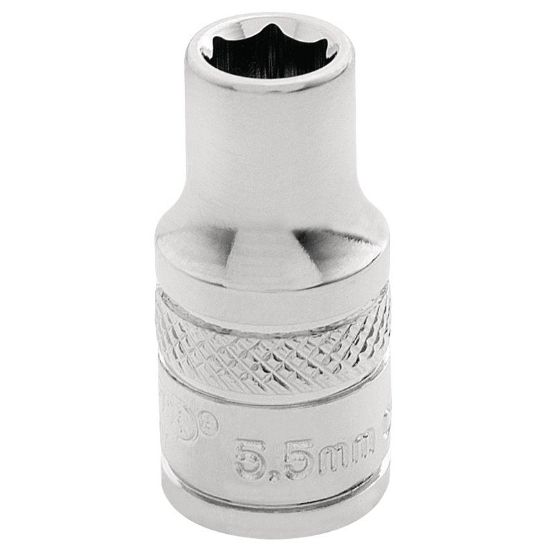 Draper Expert HI-TORQ® 6 Point Socket, 1/4" Sq. Dr., 5.5mm