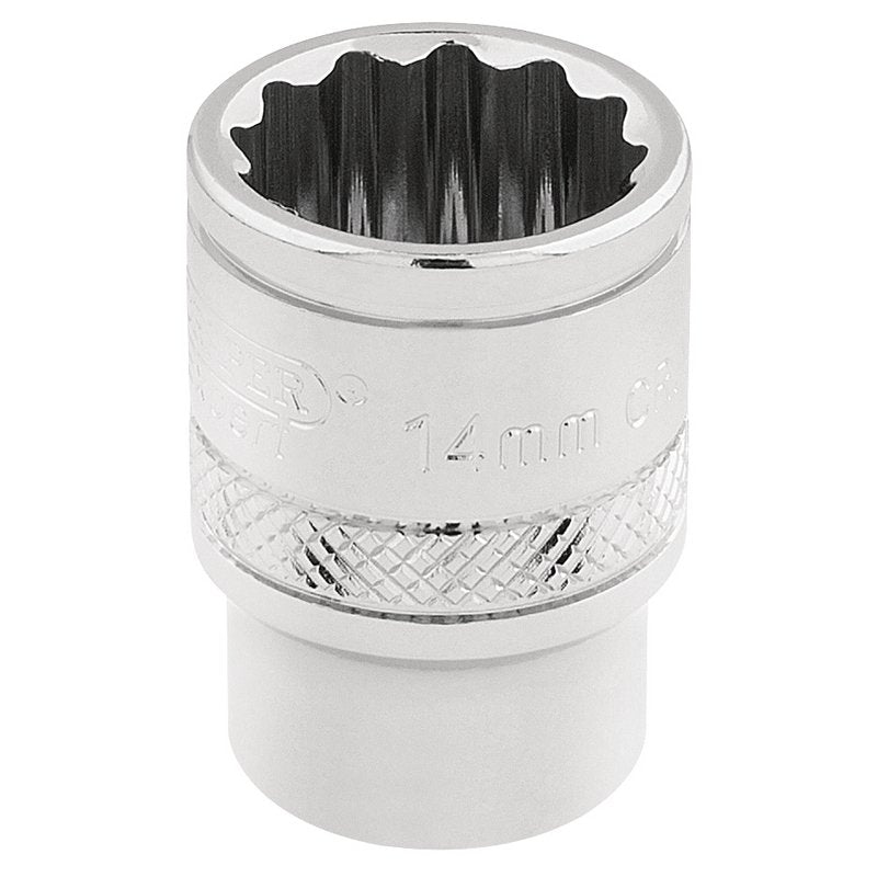 Draper Expert HI-TORQ® 12 Point Socket, 3/8" Sq. Dr., 14mm