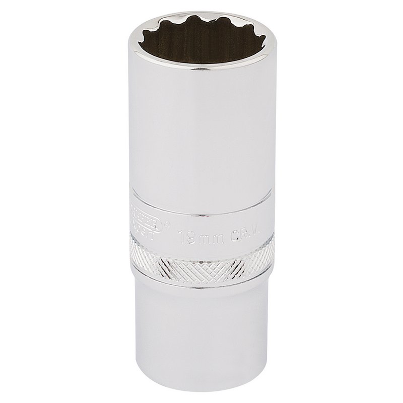 Draper Expert HI-TORQ® 12 Point Deep Socket, 3/8" Sq. Dr., 19mm
