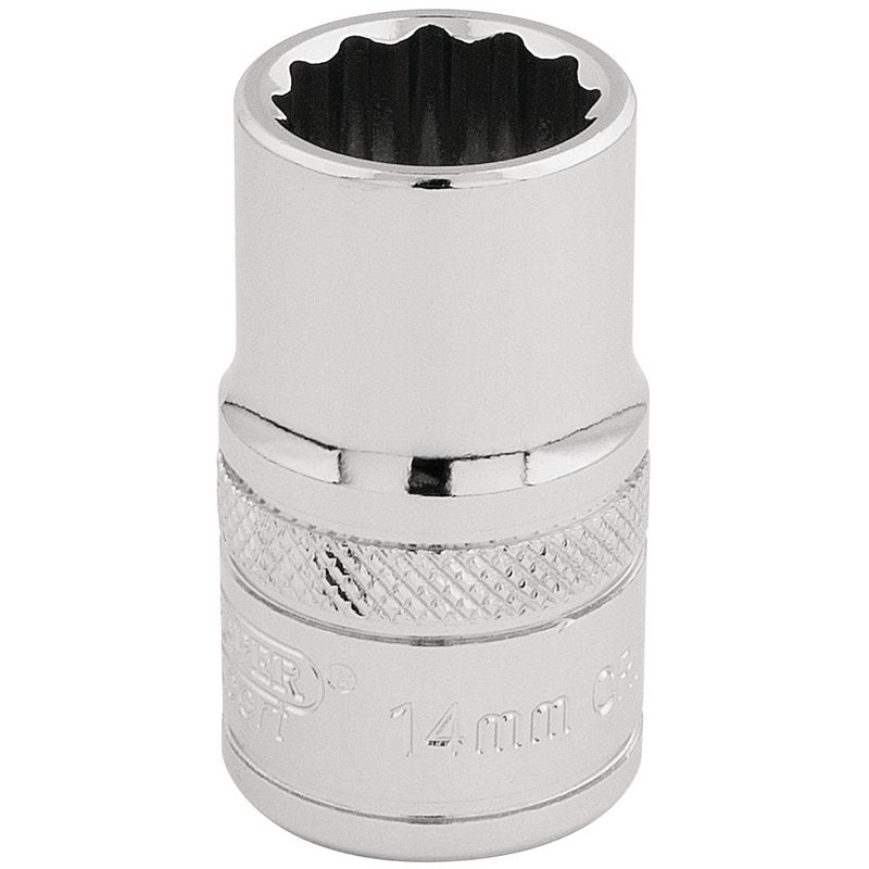 Draper Expert HI-TORQ® 12 Point Socket, 1/2" Sq. Dr., 14mm