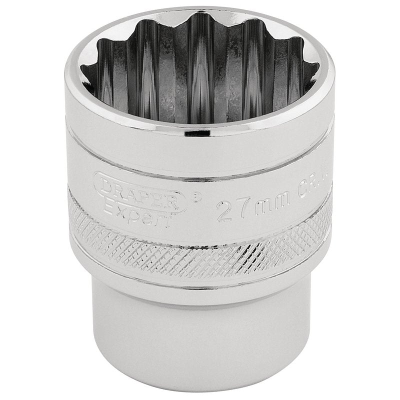 Draper Expert HI-TORQ® 12 Point Socket, 1/2" Sq. Dr., 27mm